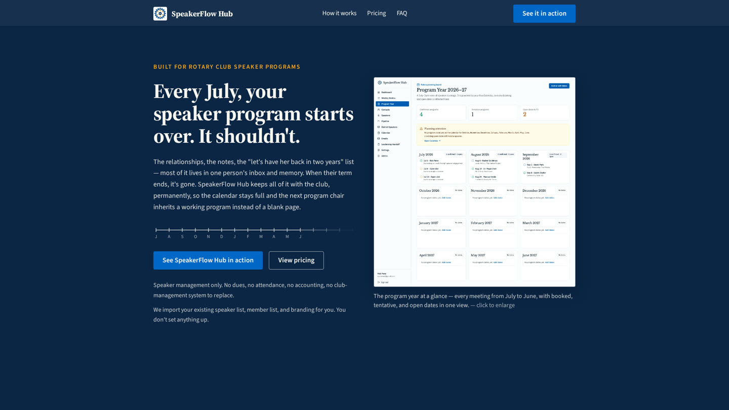 Speaker program manager screenshot